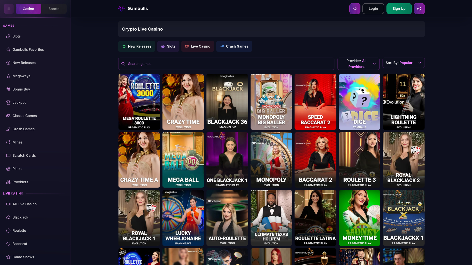 Gambulls Desktop Dealer dal Vivo