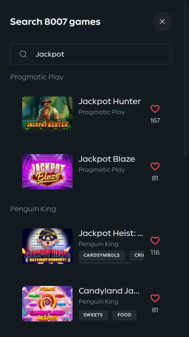 Jackpot mobile du casino Gamdom