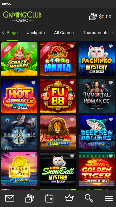 Casino mobile Gaming Club Bingo