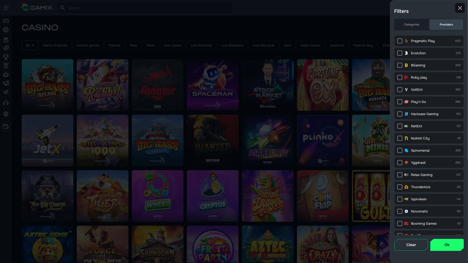 Développeurs de jeux de casino pour ordinateur Gamix