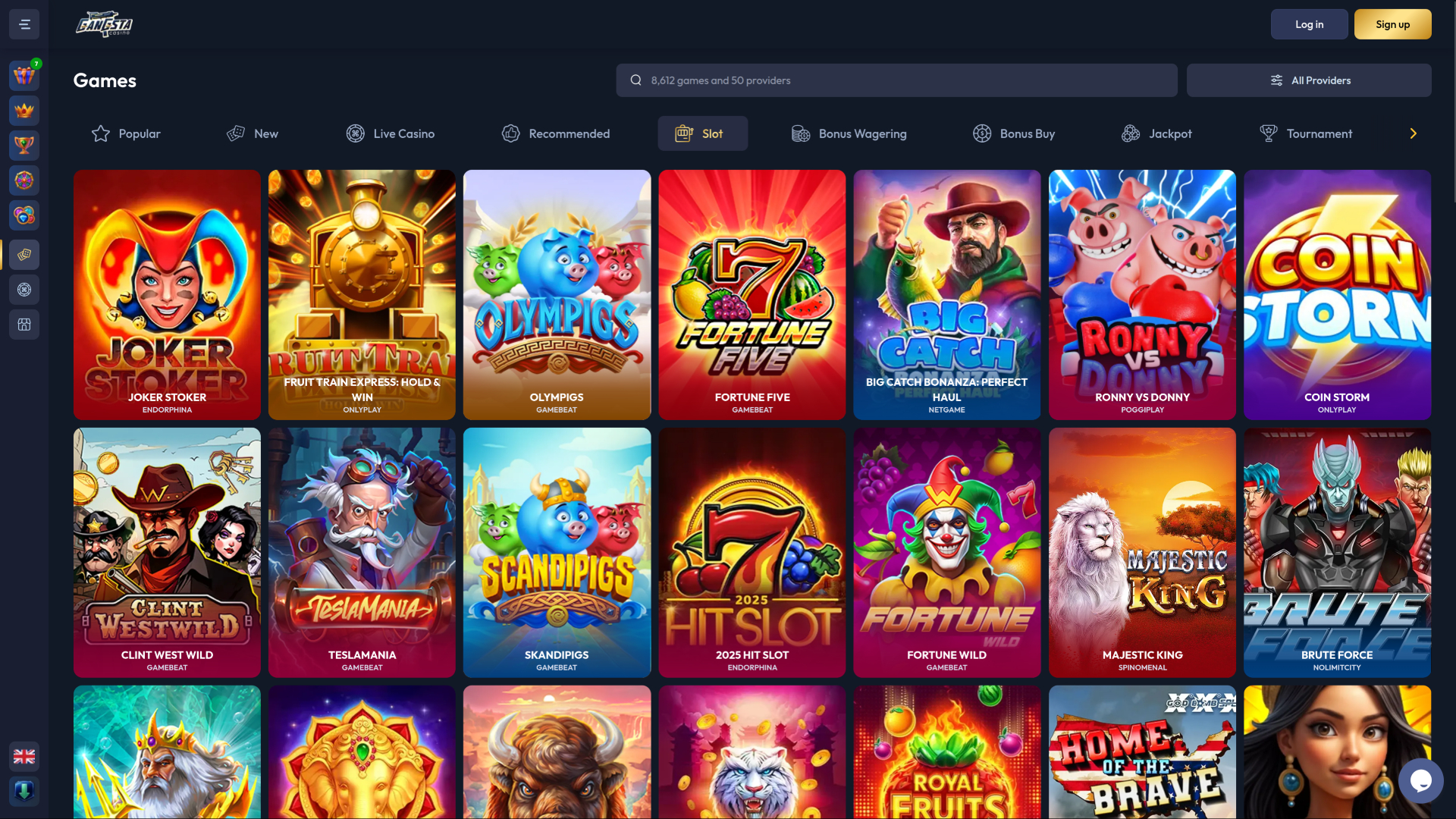 Jeux de casino Gangsta sur ordinateur