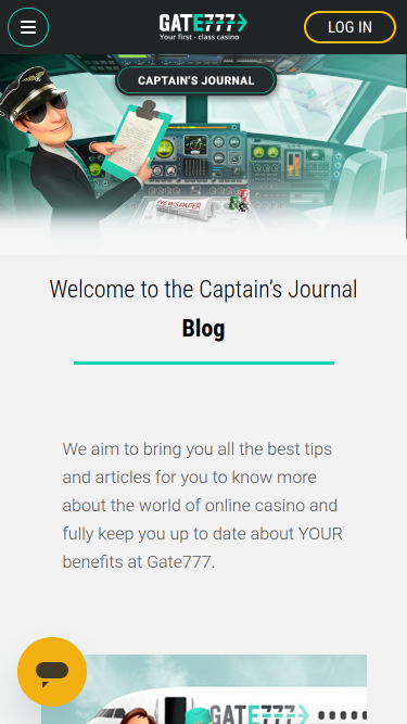 Blog mobile du casino Gate 777