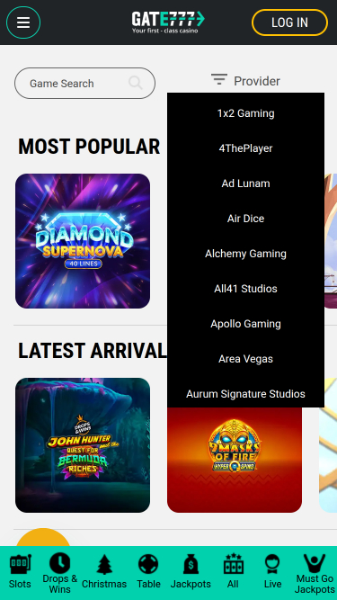 Développeurs du jeu mobile Gate 777 Casino