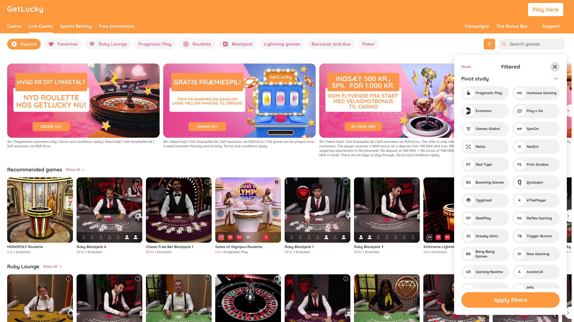 Sviluppatori del gioco desktop Get Lucky Casino