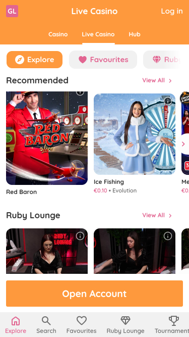 Get Lucky Casino Mobile Live Dealer