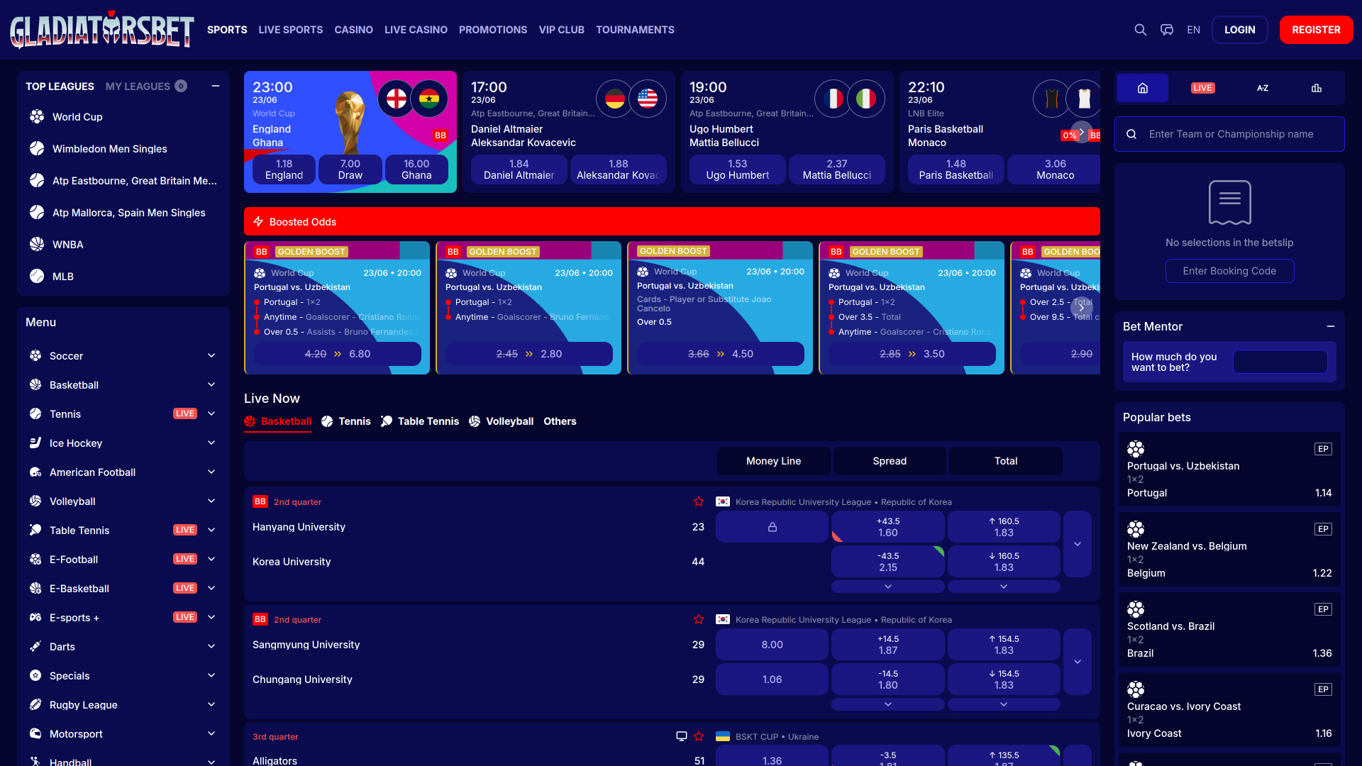 Gladiatorsbet Casino — спорт на компьютере
