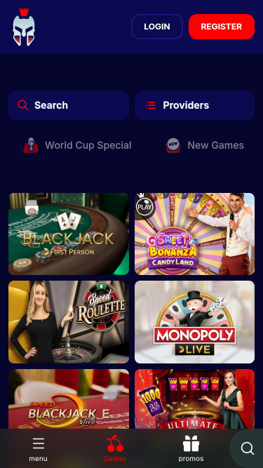 Мобильное казино Gladiatorsbet с живыми дилерами