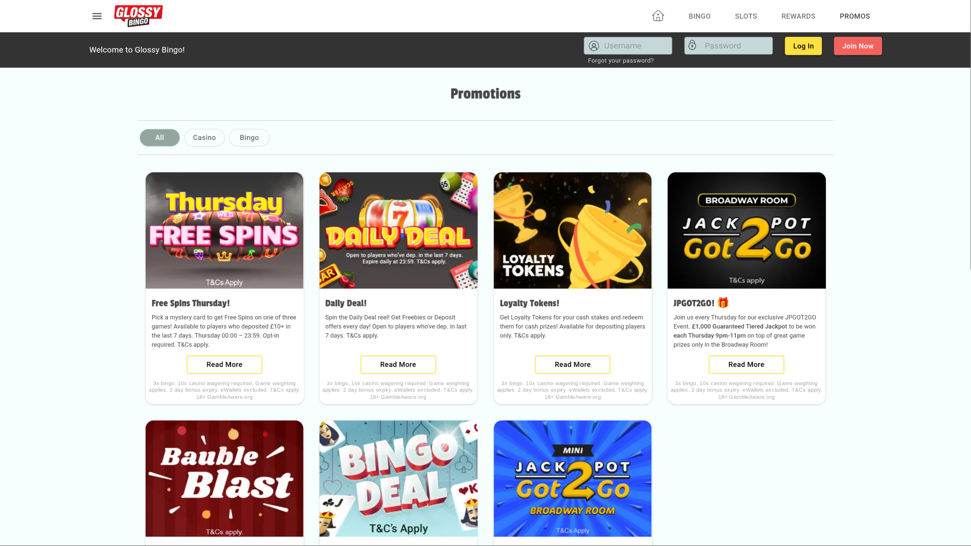 Promotions de bureau Glossy Bingo