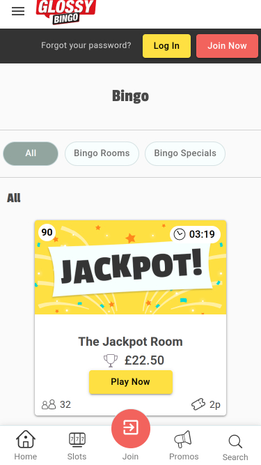 Glossy Bingo Bingo Mobile