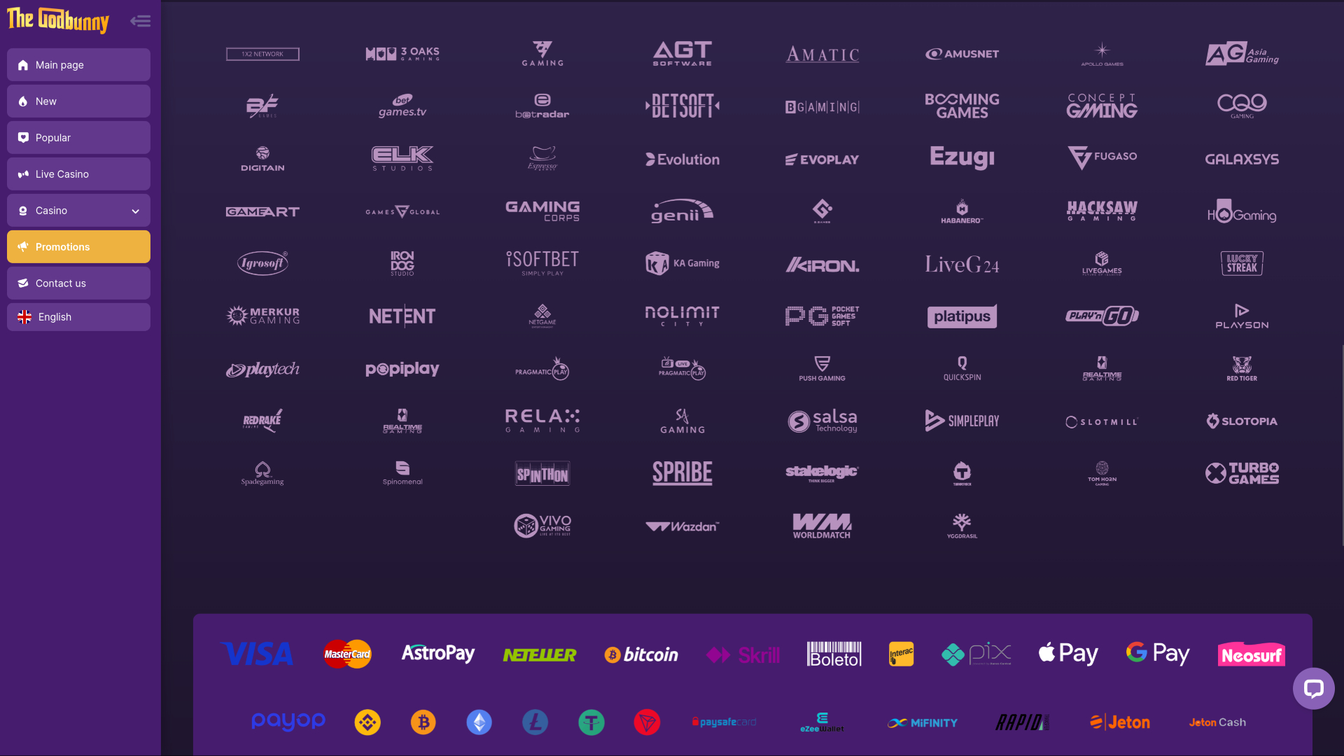 Desarrolladores de juegos de escritorio de GodBunny Casino