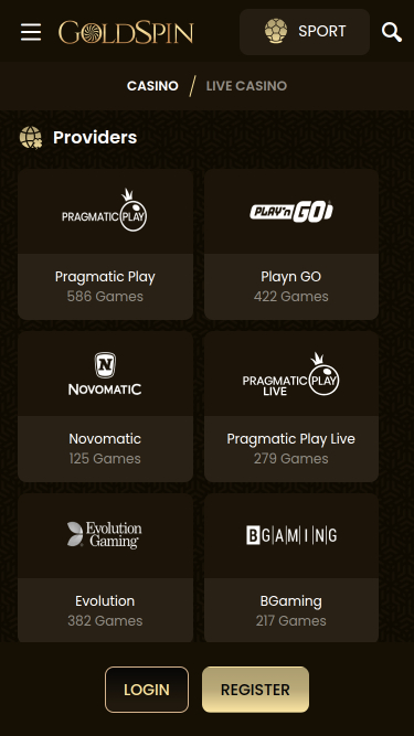 GoldSpin Casino Mobile Game Developers
