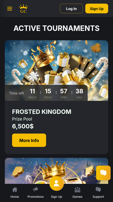 Tournois mobiles du Golden Crown Casino