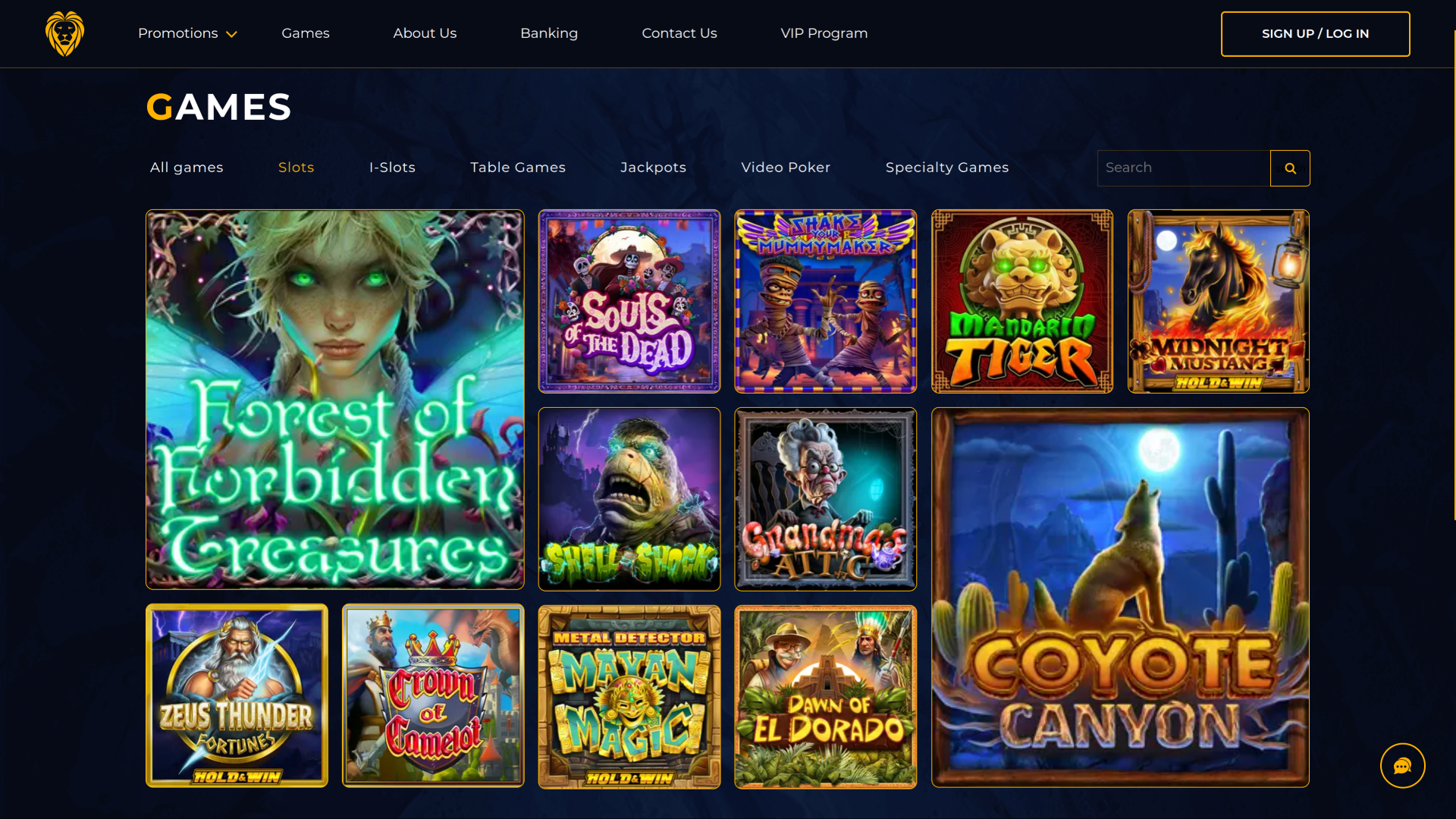 Jeux de casino Golden Lion sur ordinateur