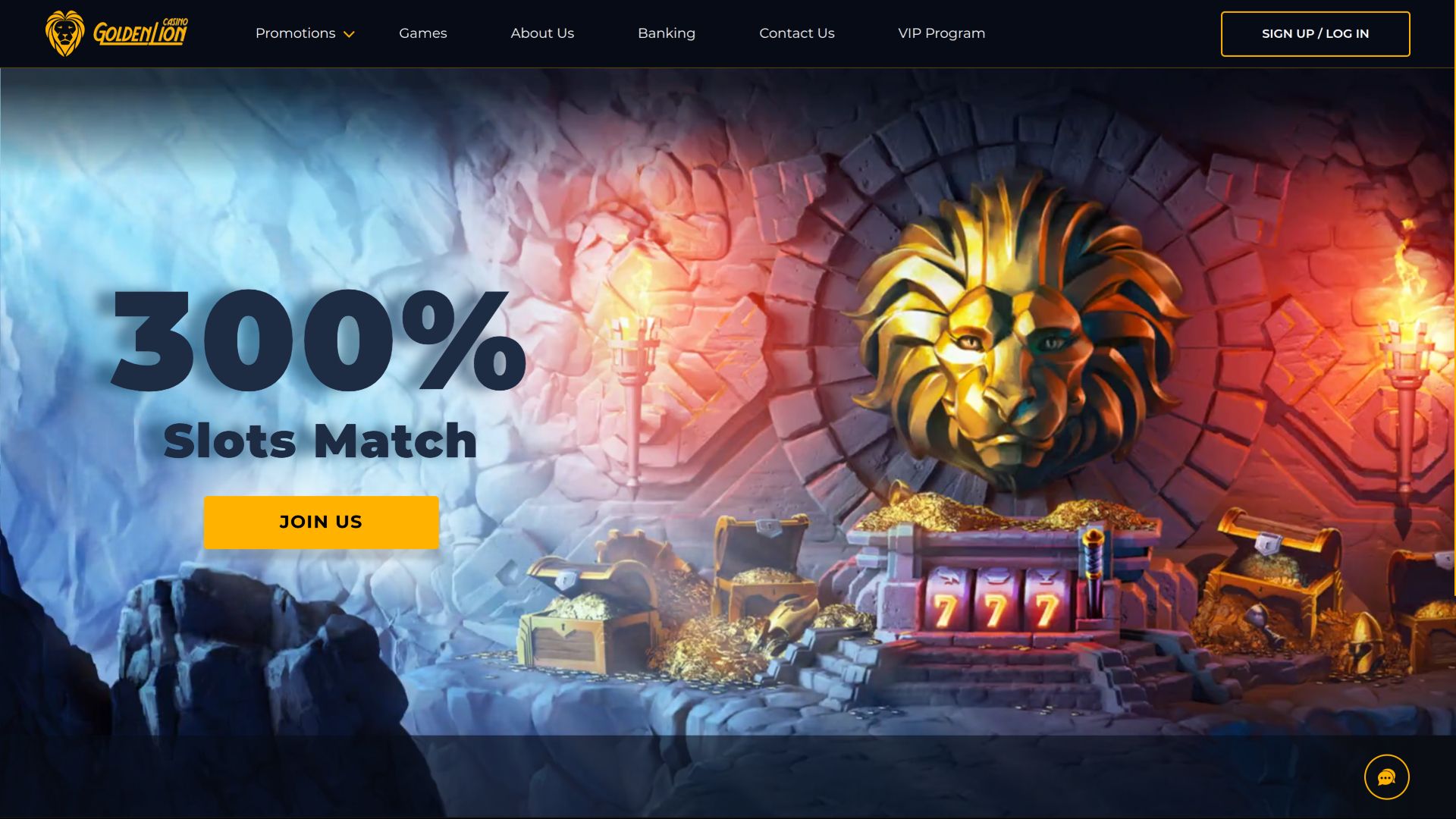 Page d'accueil du casino Golden Lion (ordinateur de bureau)