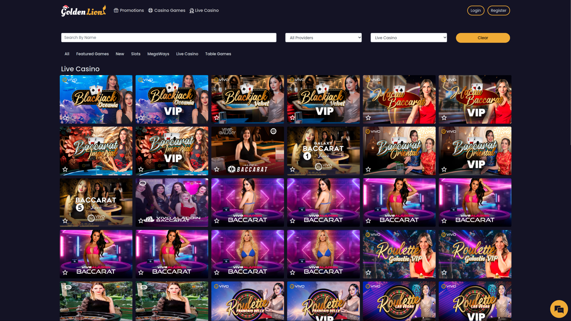 Golden Lion Bureau Croupier en Direct