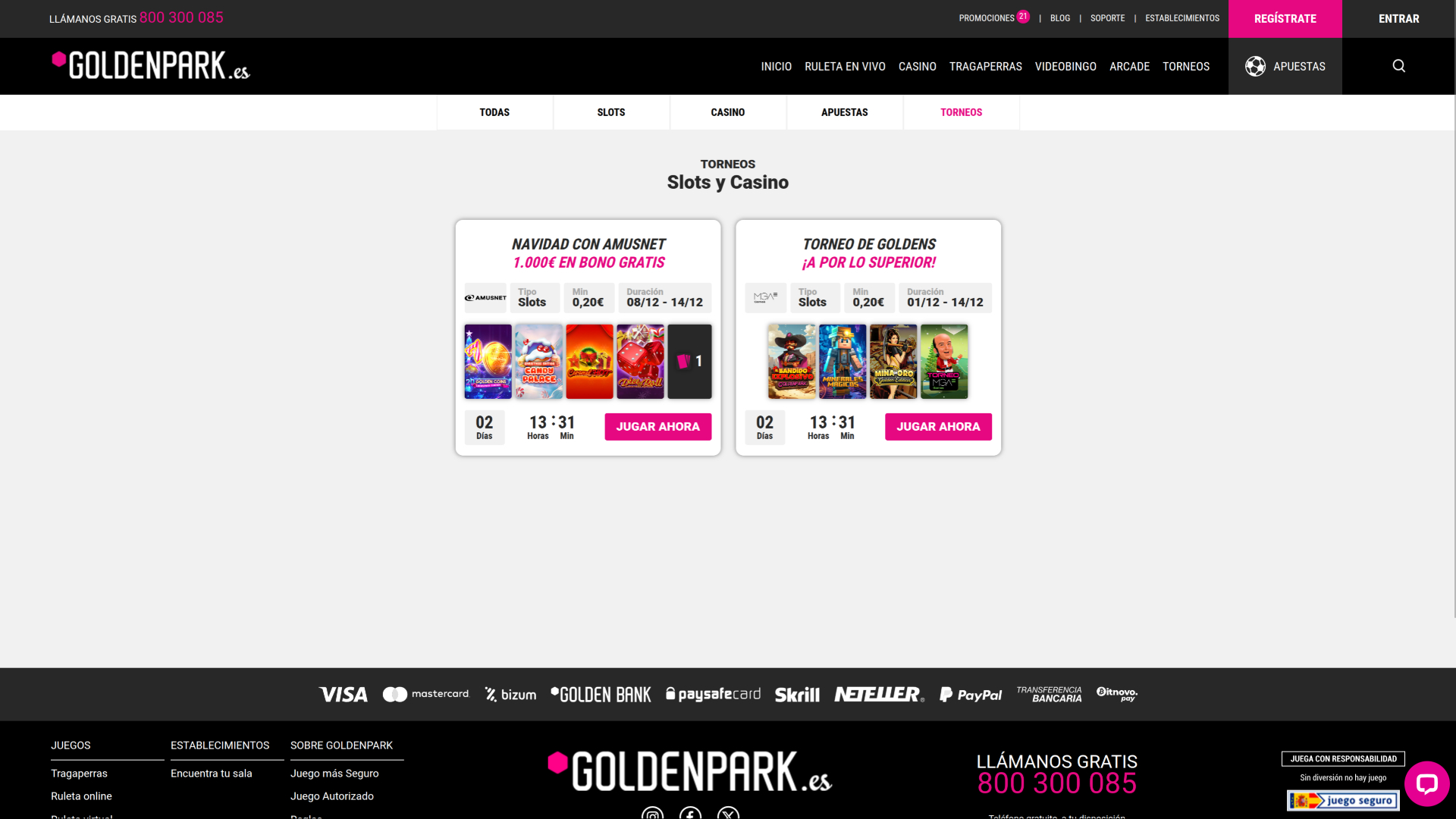 Tornei desktop GoldenPark