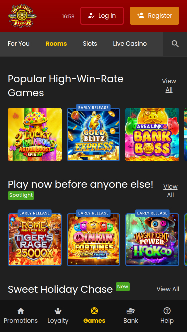 Salles mobiles du Golden Tiger Casino