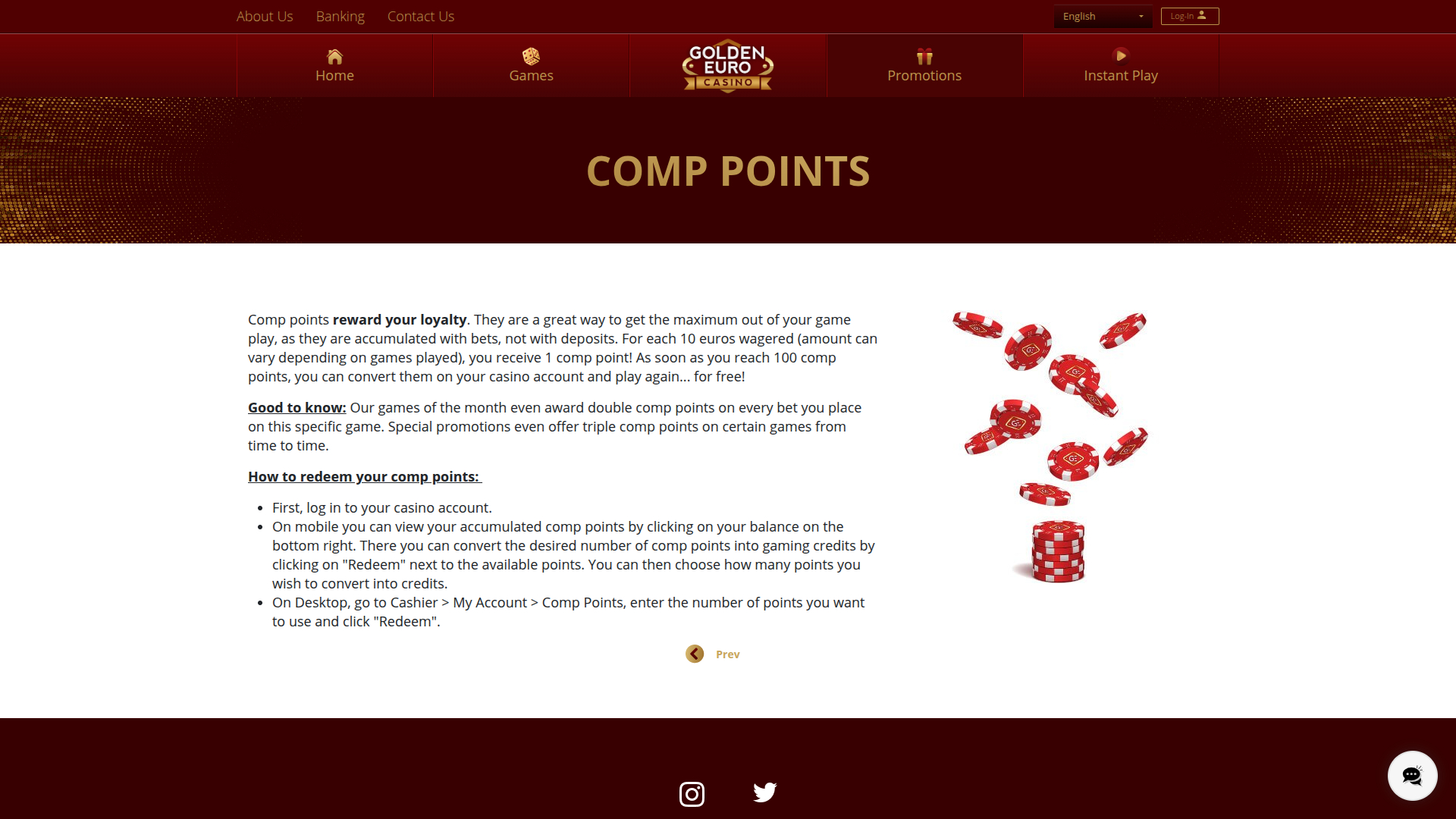 Programme VIP de bureau Golden Euro Casino