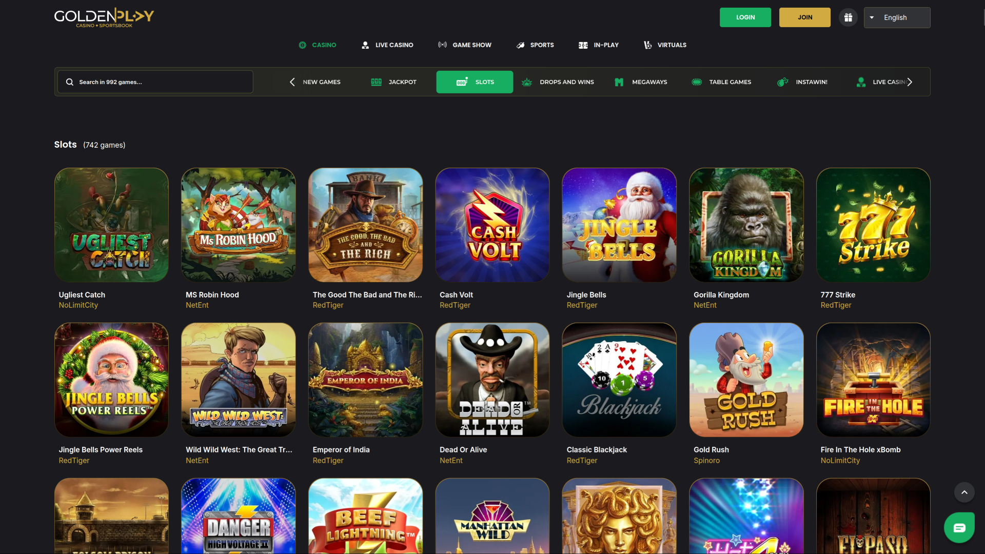 GoldenPlay Casino-Spiele