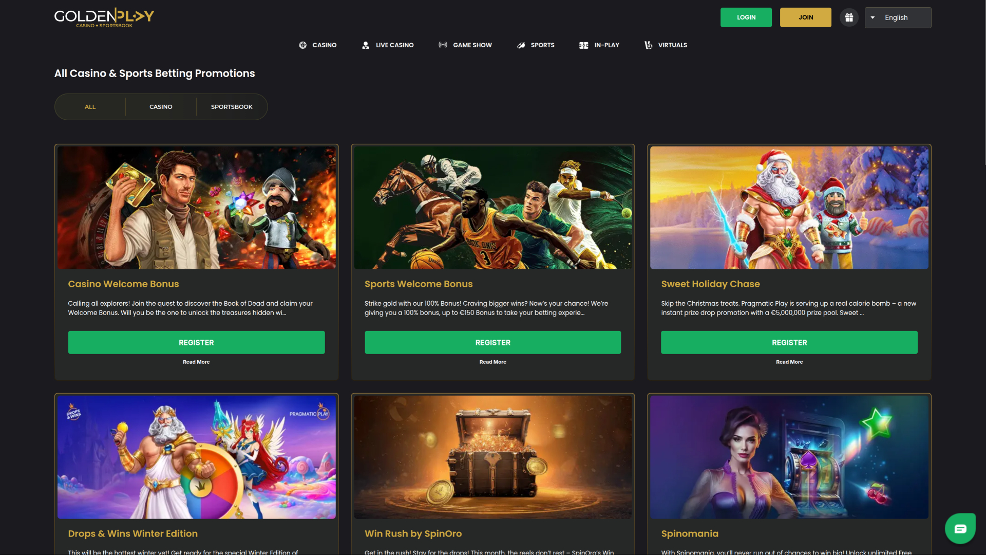 GoldenPlay Casino-Aktionen