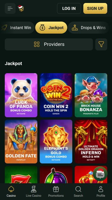 Jackpot mobile du casino Goldex
