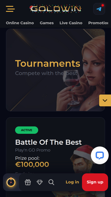 GoldWin Casino Mobile Tournaments