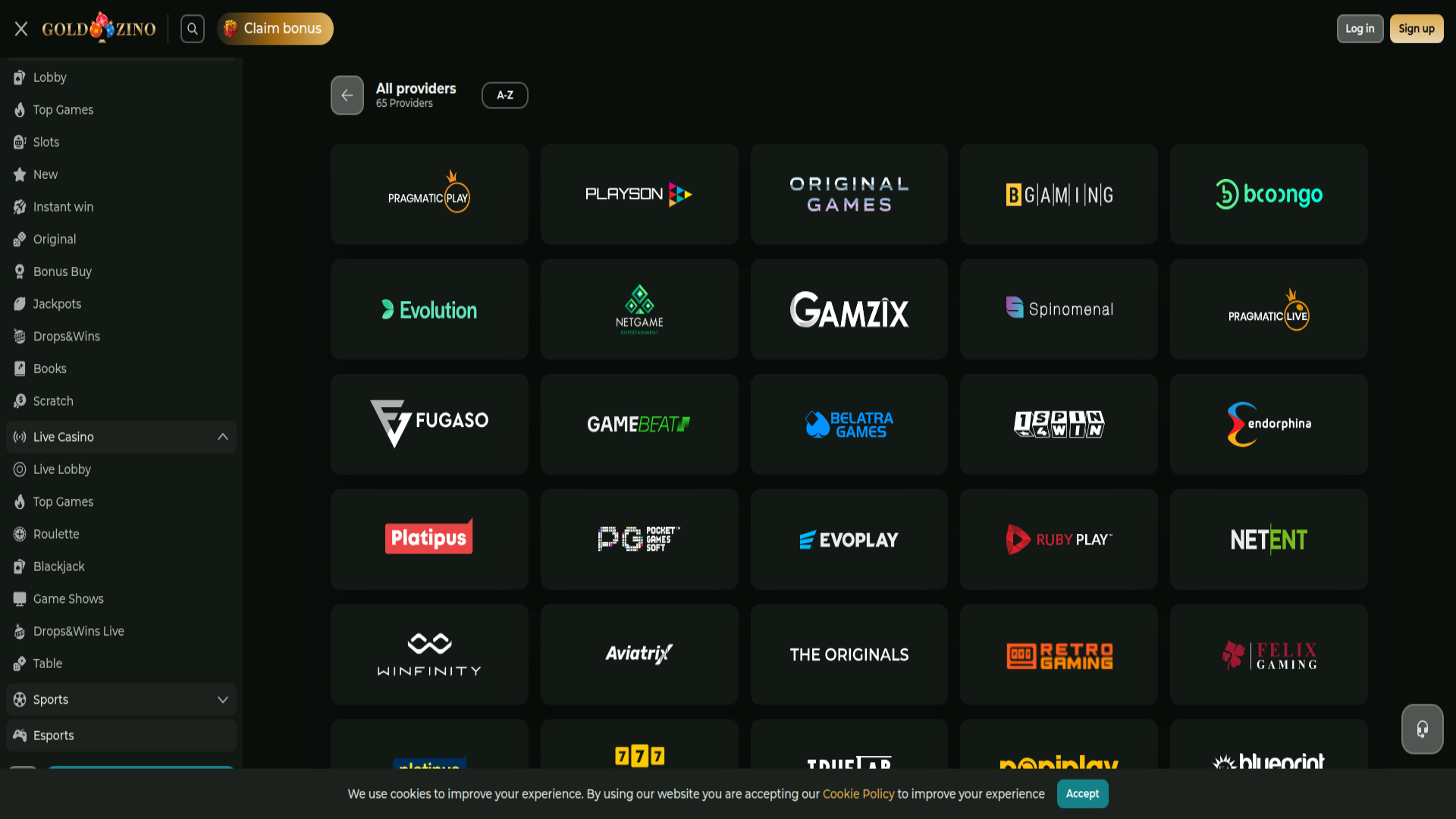 Développeur de jeux de casino Goldzino - Bureau