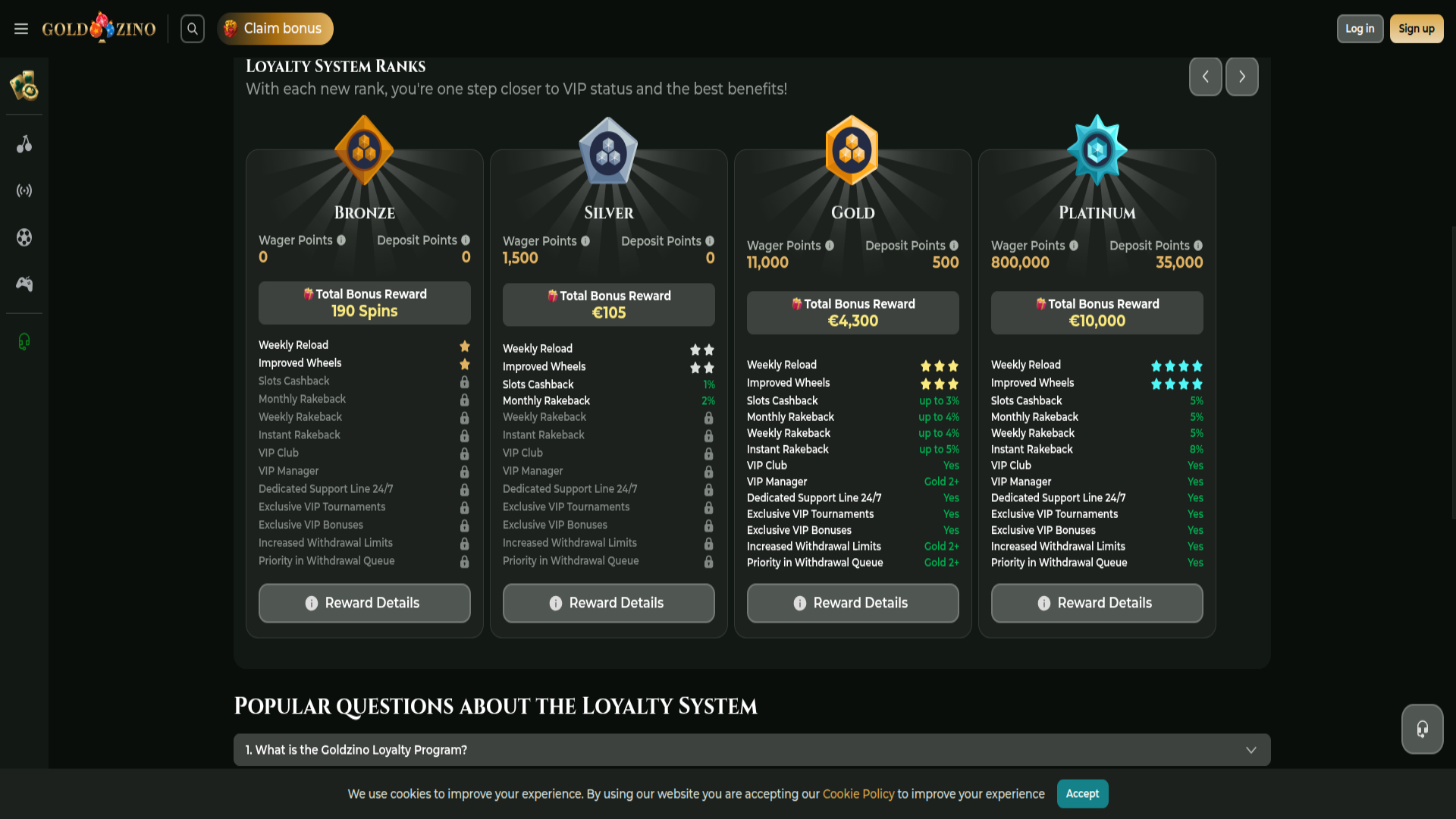 Bureau VIP du casino Goldzino