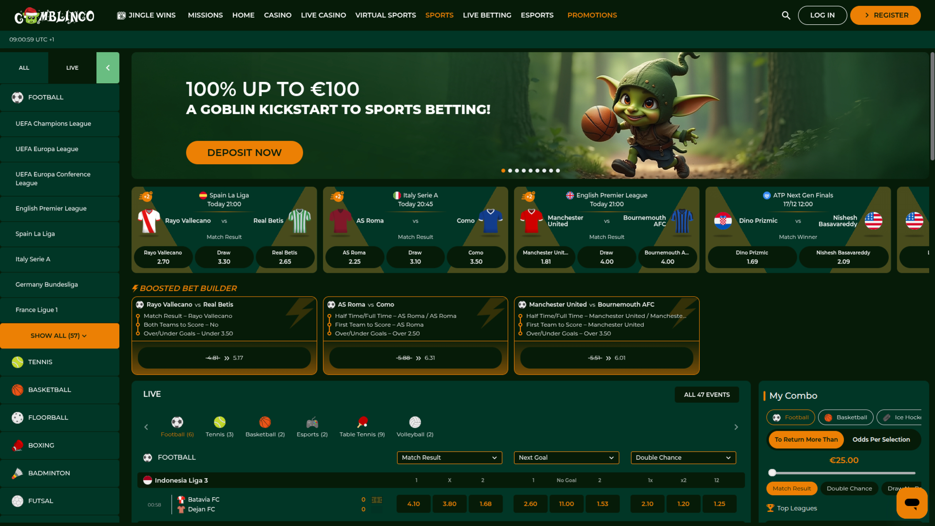 Casinò Gomblingo Desktop Sport