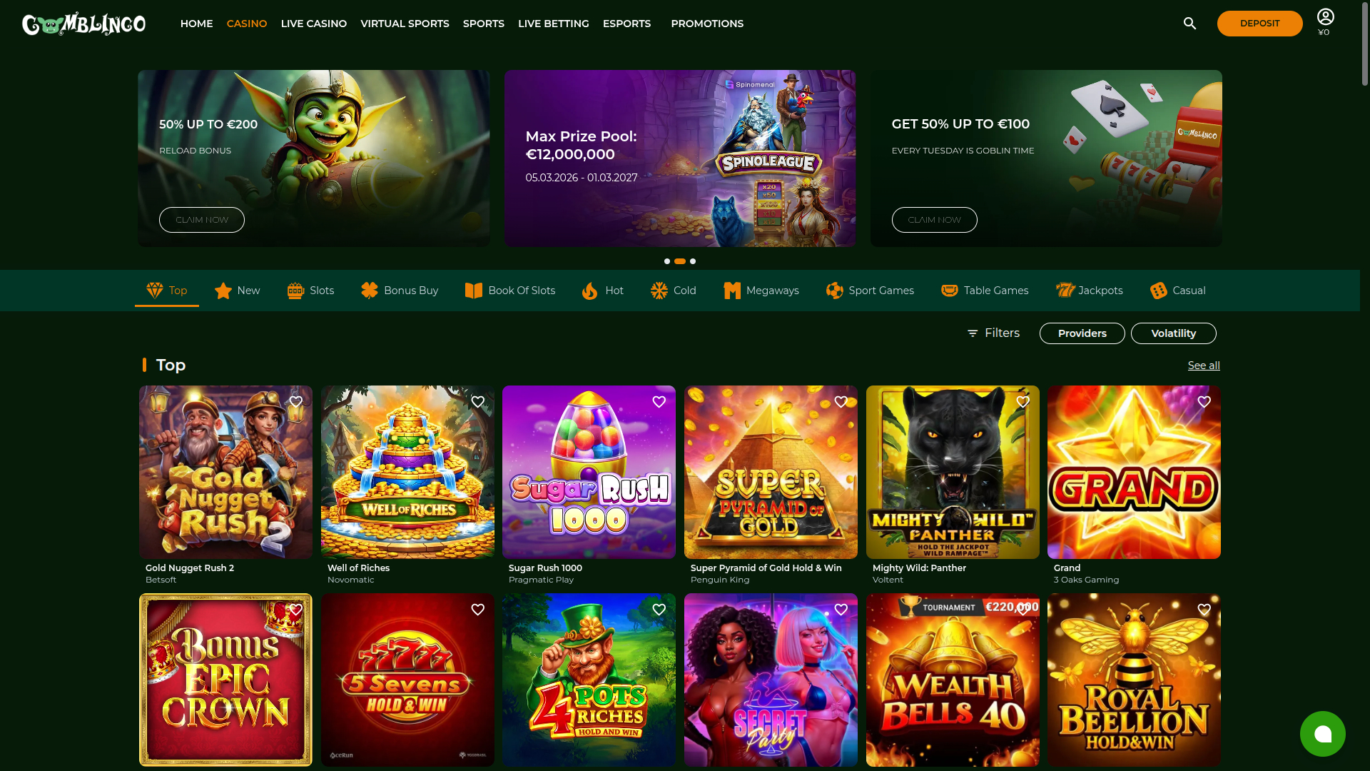 Juegos de escritorio del casino Gomblingo