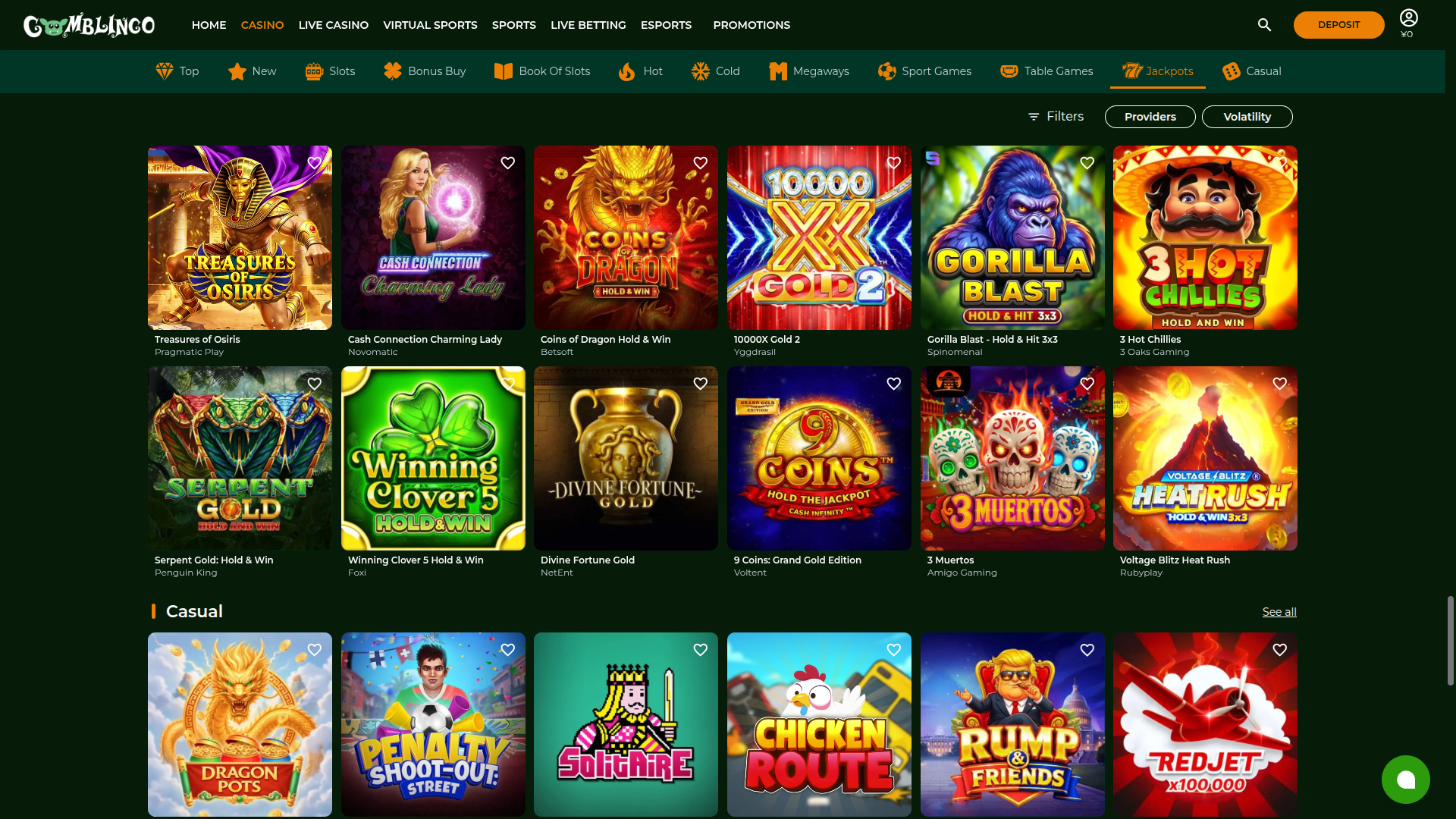 Jackpot de escritorio del casino Gomblingo