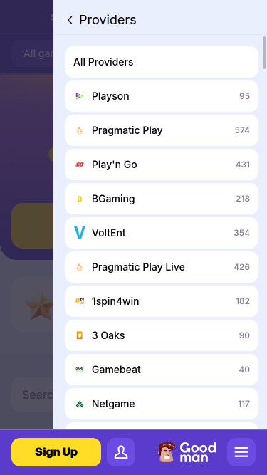 Développeurs de jeux mobiles Goodman Casino