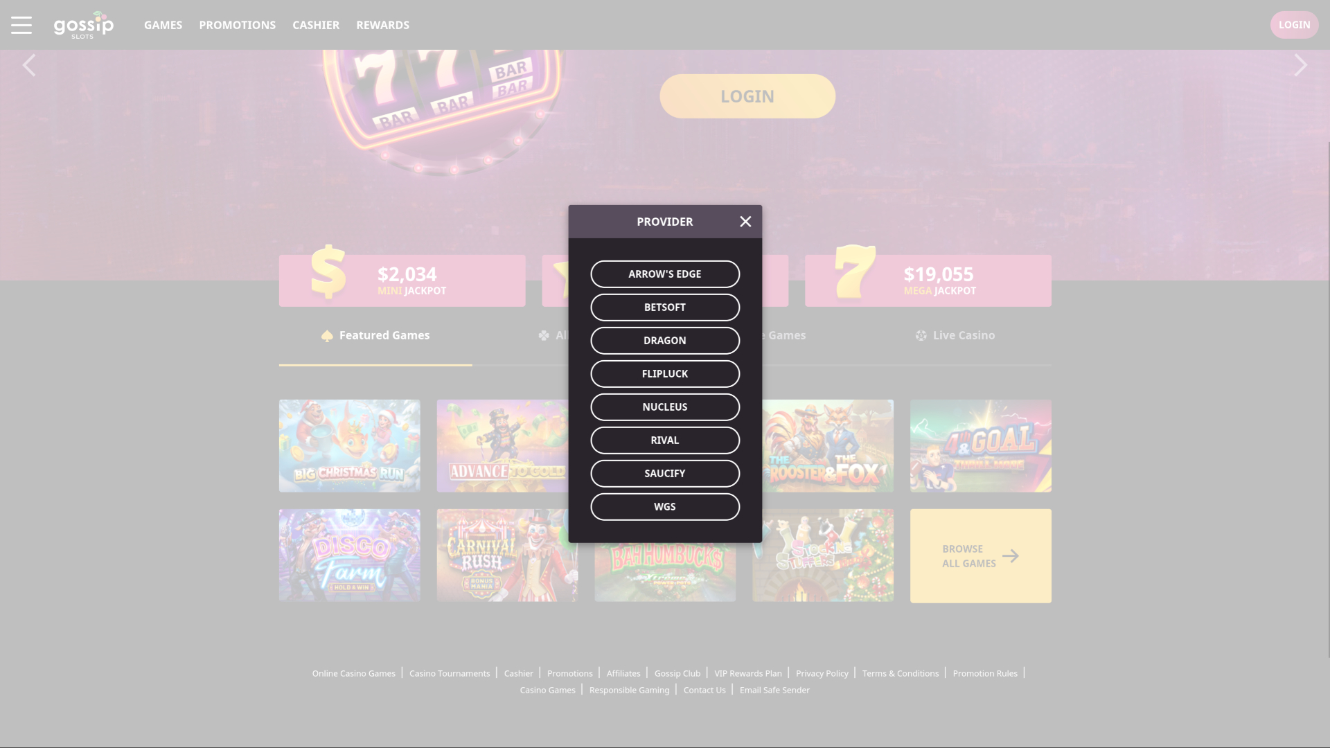 Desarrolladores de juegos de escritorio de Gossip Slots Casino