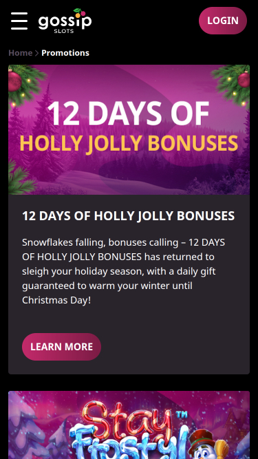 Promociones móviles del casino Gossip Slots