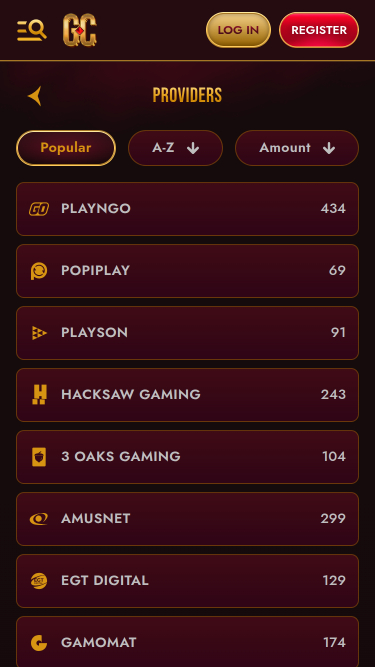 GrandClub Casino Mobile-Spielentwickler