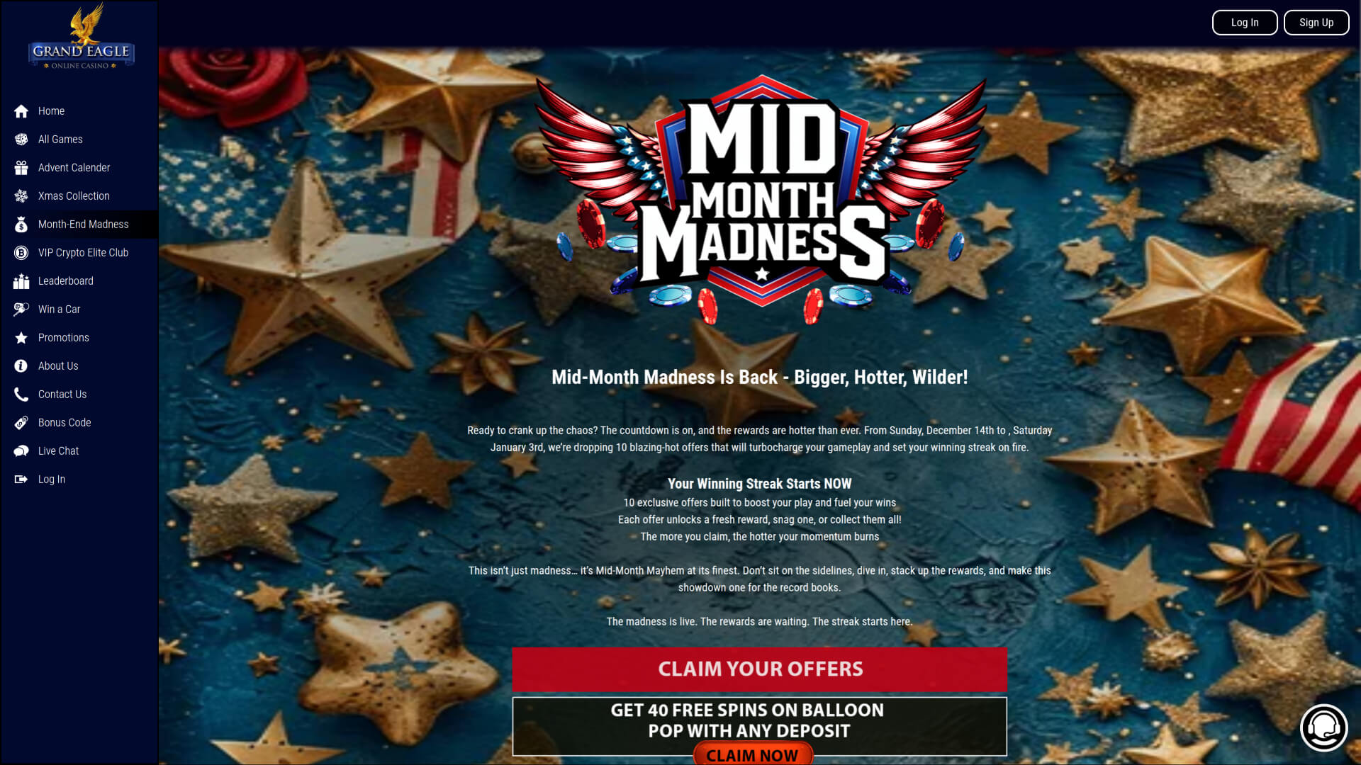 Grand Eagle Casino Desktop Mid Month