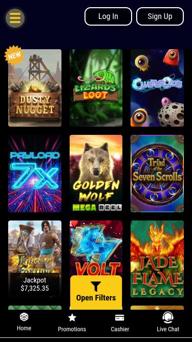 Jeux mobiles du casino Grand Eagle