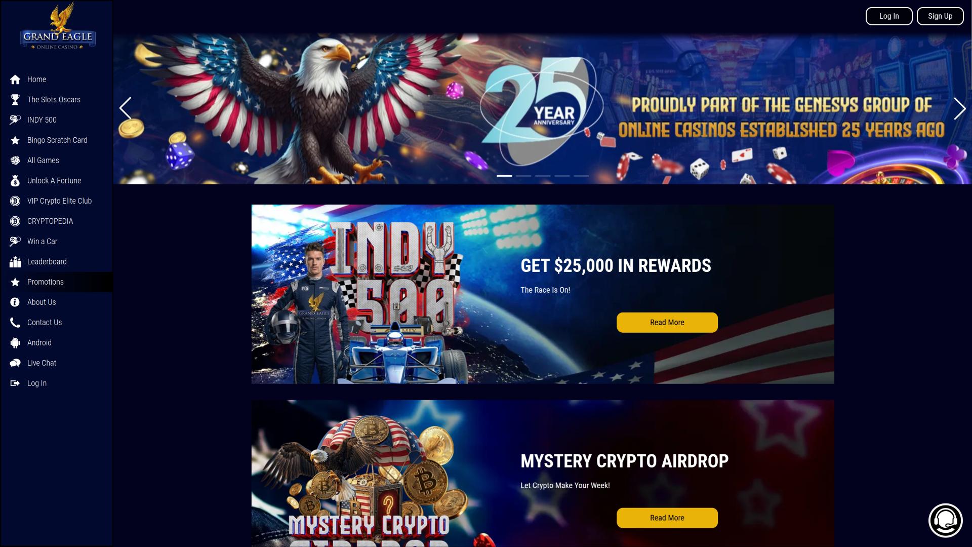 Promotions sur ordinateur du Grand Eagle Casino