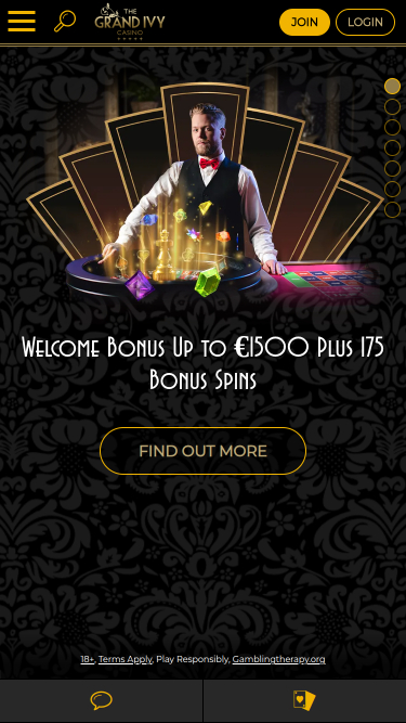 Grand Ivy Casino Mobile Homepage