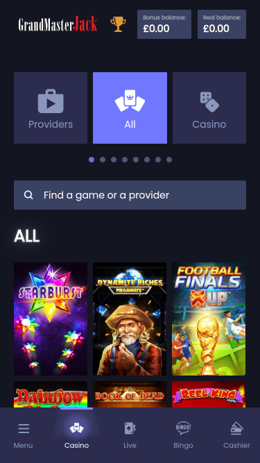 Jeux mobiles de casino Grand Master Jack