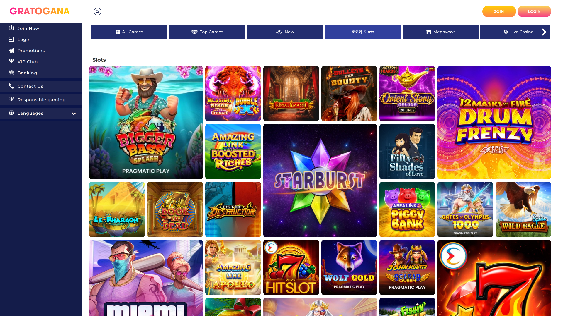 Gratogana Casino Desktop Games