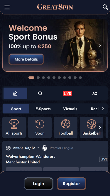 Greatspin Casino Мобильный спорт