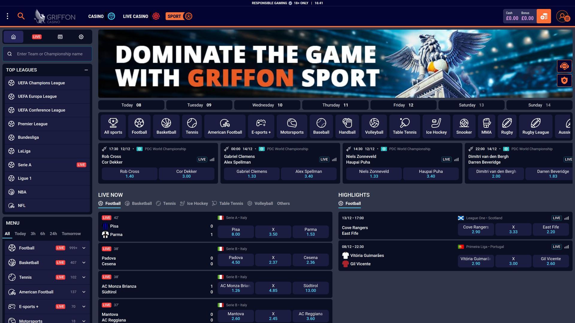 Bureau des sports du casino Griffon