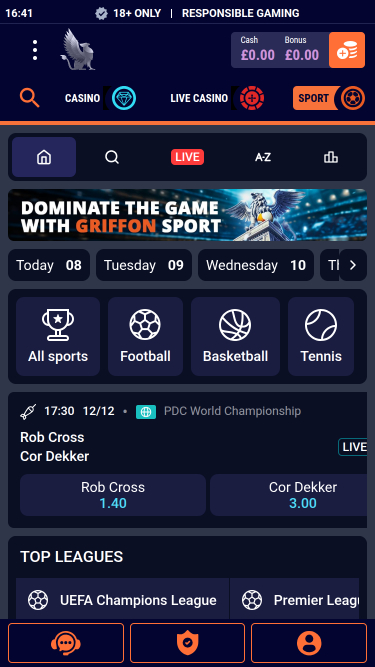 Griffon Casino Mobile Sports