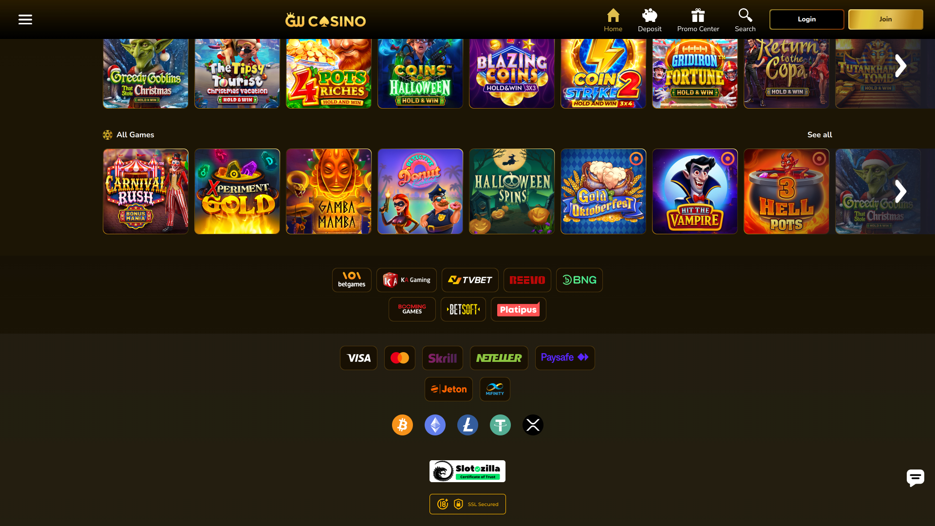 Développeurs du jeu de casino GW pour ordinateur