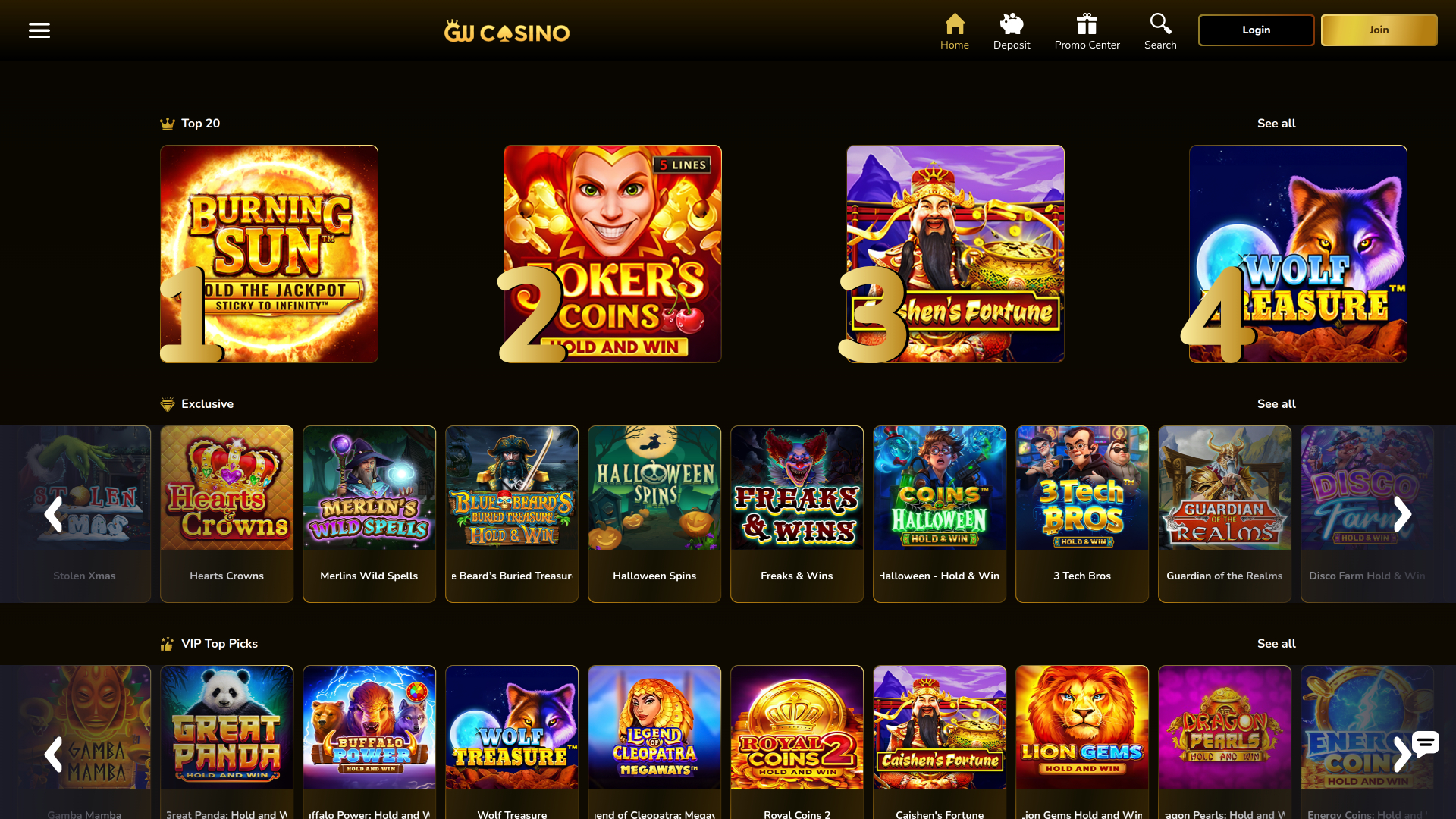Jeux de casino GW sur ordinateur