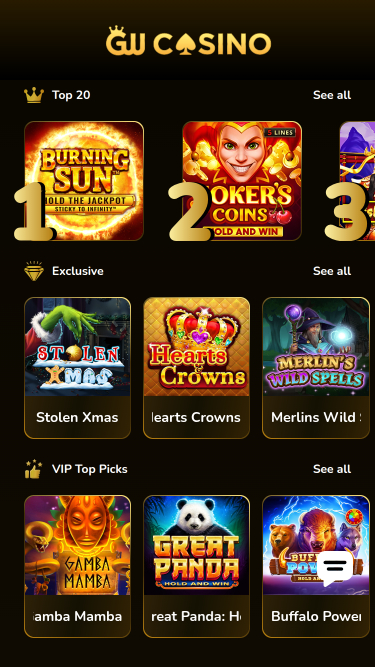 Jeux mobiles de GW Casino