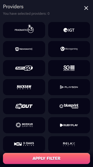 Desarrolladores de juegos móviles de Gxmble Casino