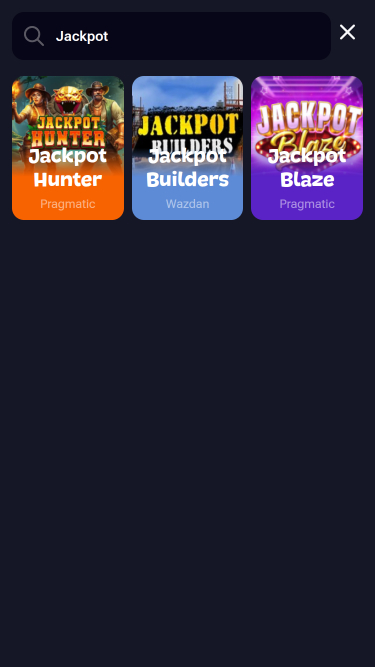 Jackpot móvil del casino Gxmble