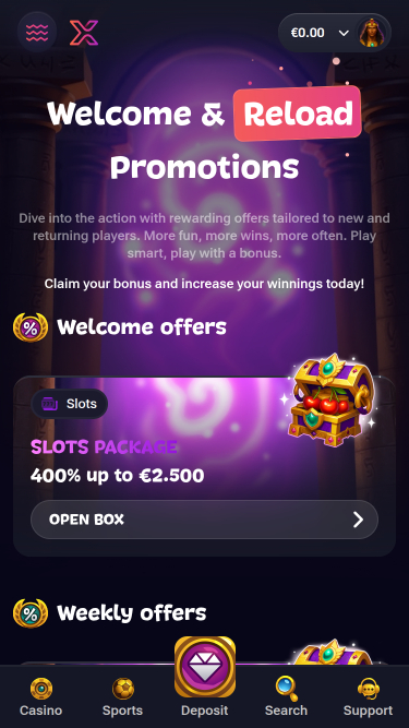 Promociones móviles del casino Gxmble